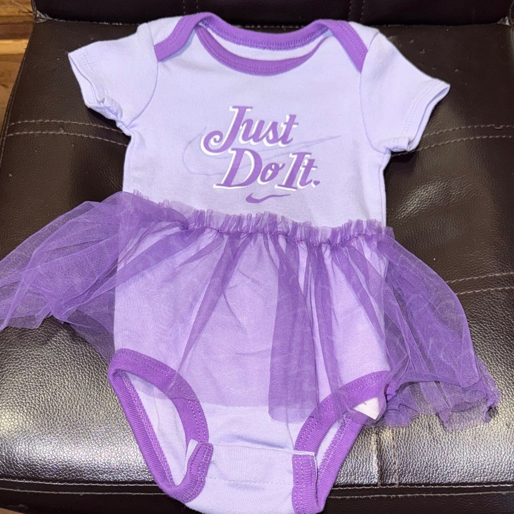 Nike Purple Baby Onesie with Tulle Skirt